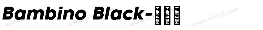 Bambino Black字体转换